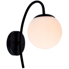 Απλίκα Τοίχου 1xE27 230V Μαύρη 955LINA1W/WHBL